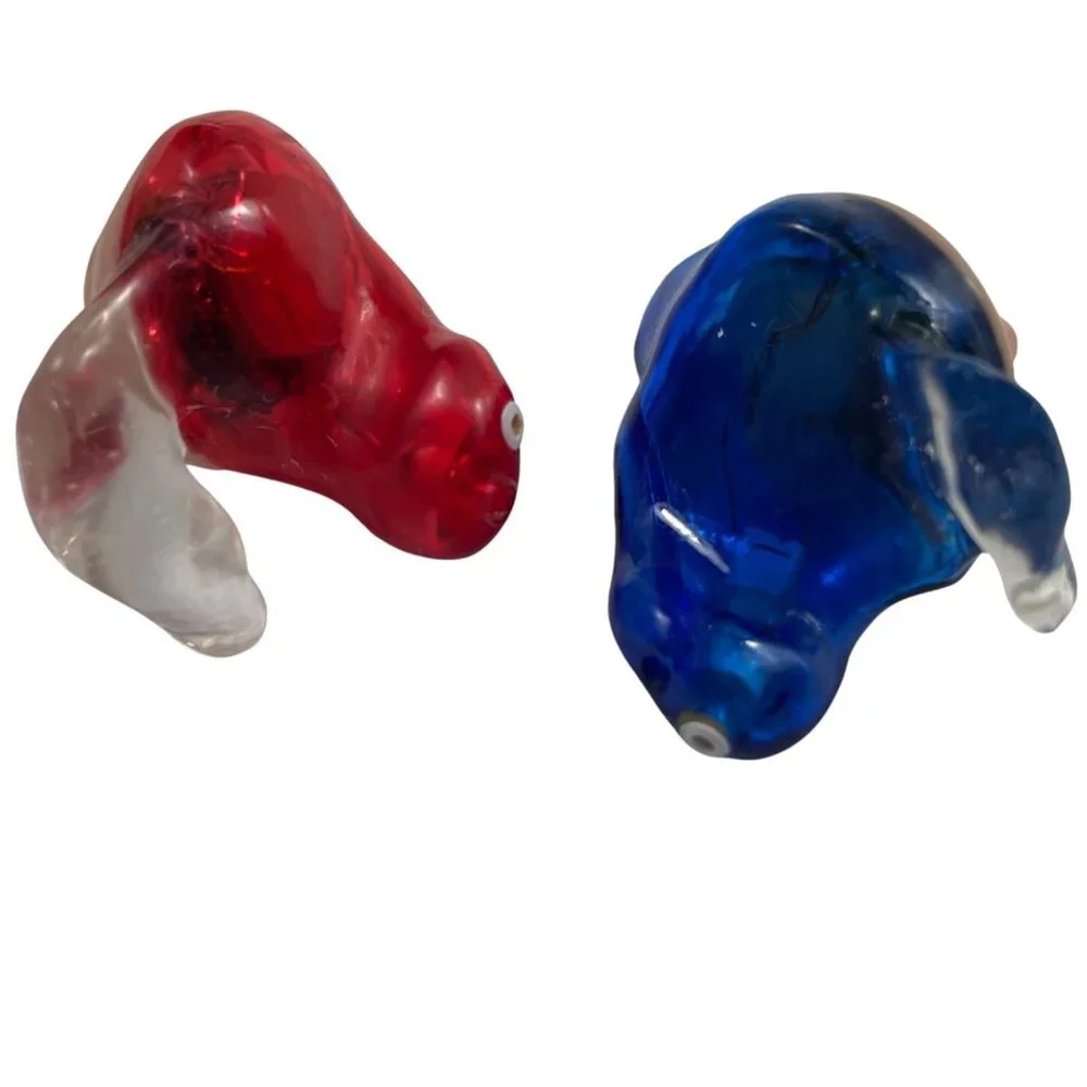 Starkey Red & Blue Custom Hearing Aids Charging Case & Cleaning Tool PARTS ONLY